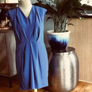 BCBGeneration Draped Periwinkle Cocktail Dress